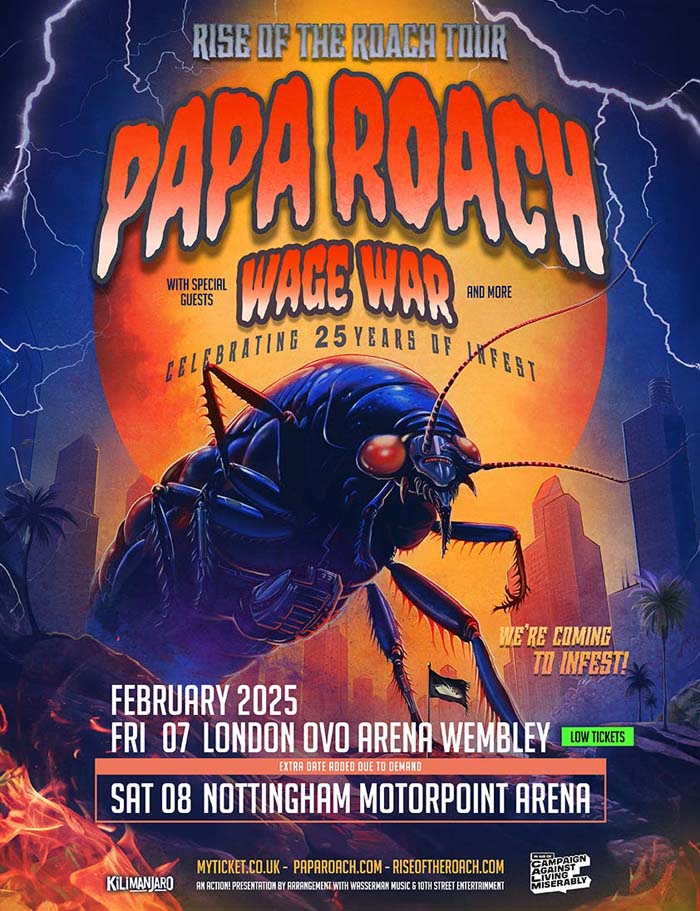 PAPA ROACH - NEW TOUR UK